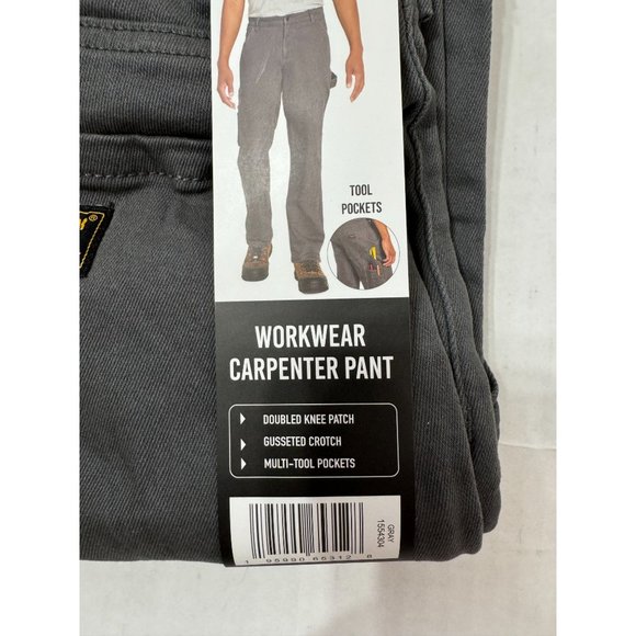 CAT Caterpillar Sz 40X30 Black Men's Workwear Carpenter Pants - Picture 6 of 7